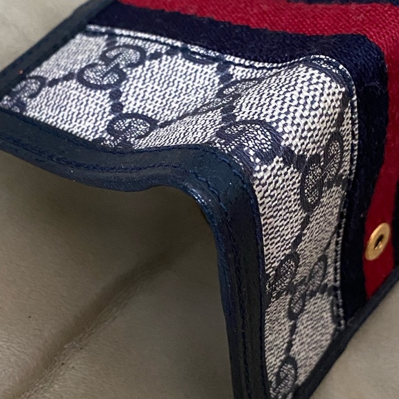 Vintage Gucci COA Men's Credit Card Wallet GG Supreme Ophidia Sherry Web Stripe - Picture 6 of 11